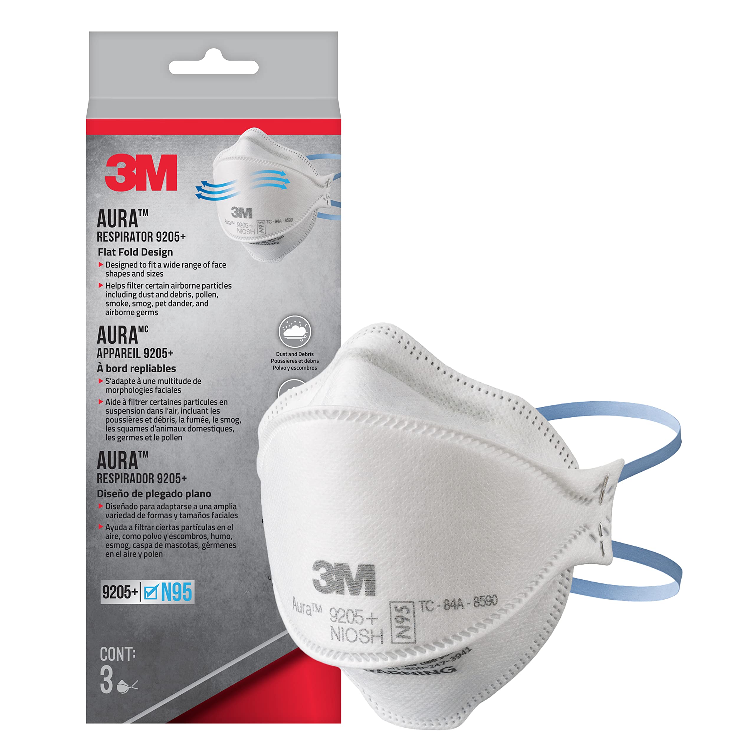 3M Aura 9205+ N95 Particulate Respirator